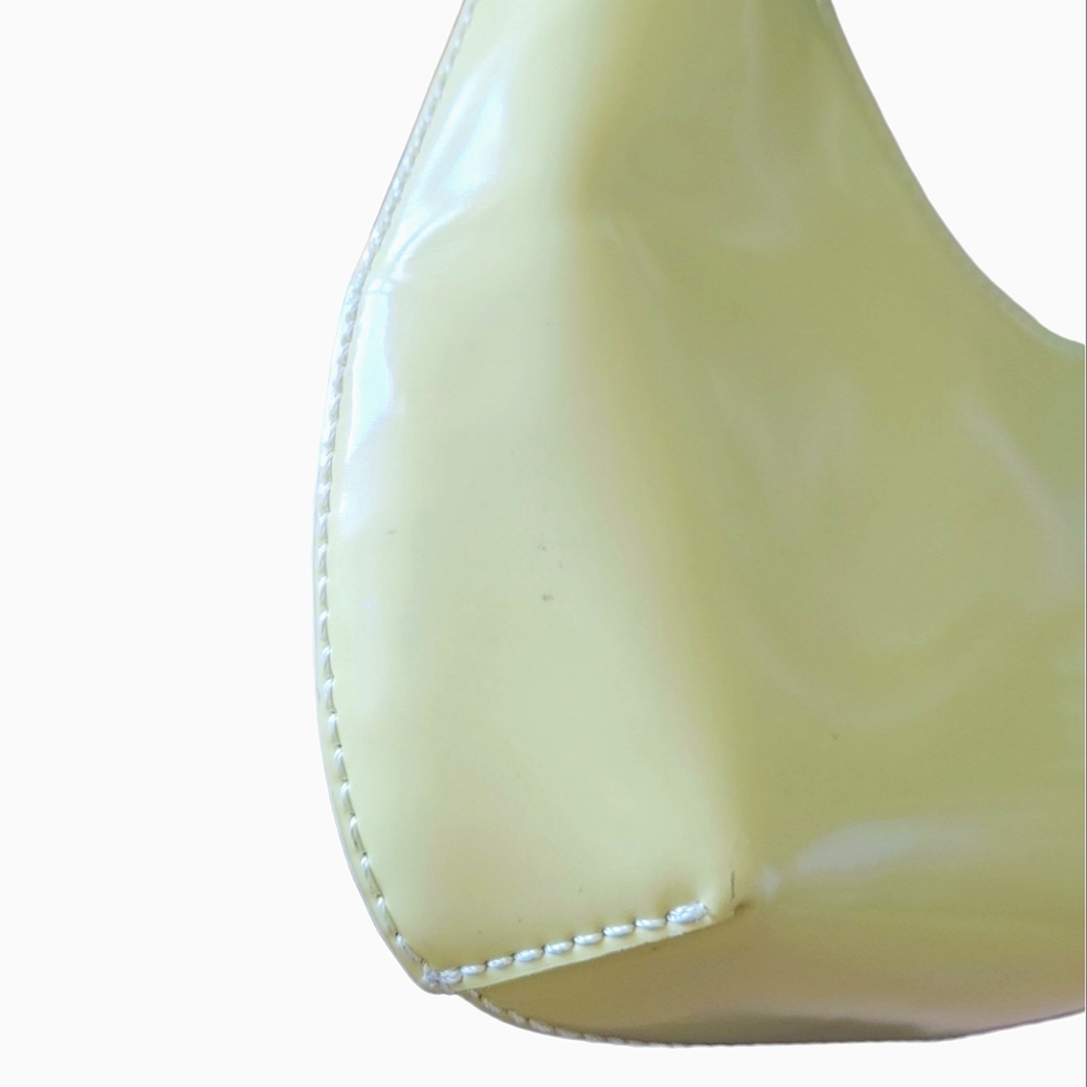 By Far Yellow Patent Leather Amber Small Handbag - Picture 12 of 16